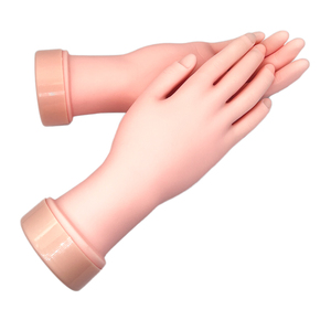 <span class=keywords><strong>Manucure</strong></span> doux débutant amovible mobile faux Kits articulations réglable modèle main doigt pratique Art Silicone ongles outil formation - Product Image 1