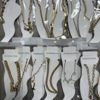 Chevillères tendance en acier inoxydable plaqué or 18 carats avec diamants, maillons cubains, personnalisables, inaltérables et étanches pour femme, idéales pour les soirées