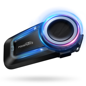 FODSPORTS FX7 Motorradhelm-Intercom Bluetooth 5.4 Mesh-Gruppen-Intercom für 10 Fahrer 2000M Wasserdichtes Kommunikations-<span class=keywords><strong>Headset</strong></span> - Product Image 1