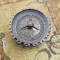 Ensemble de dés en métal 7-en-1 avec roulette double et boule rotative, dés de carrousel pour DND