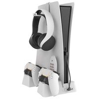 Support de refroidissement vertical pour accessoires PS5 avec station de charge sans fil pour deux manettes pour console PS5