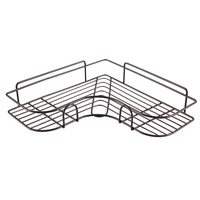Organiseur mural de rangement, 1 pc, sans clous, pour fil de salle de bain, organisateur à domicile, cadre d'angle en métal triangulaire, sans trous