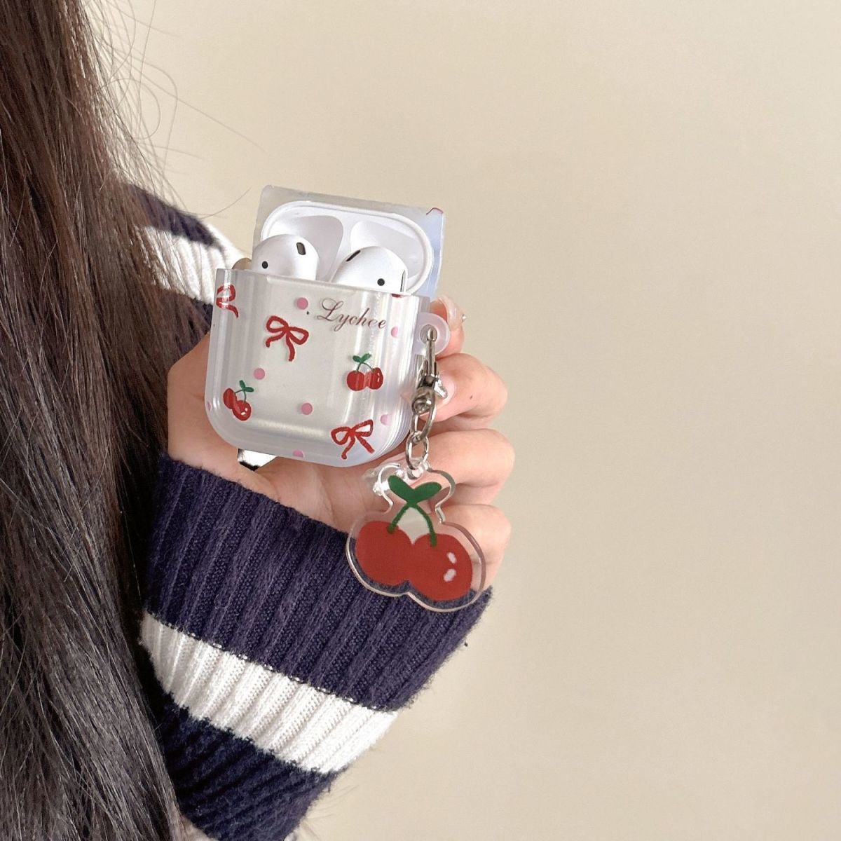 Cute Bow Cherry Pendant