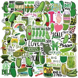 50 Pezzi <span class=keywords><strong>Adesivi</strong></span> <span class=keywords><strong>Divertenti</strong></span> a Tema Cetrioli Verdi per Regali, Bottiglie, Decorazione Auto, Vinile, Meme Cartoon di Cetrioli - Product Image 1