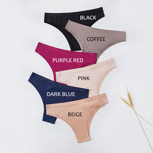 批发加大码<span class=keywords><strong>M</strong></span> L XL 2XL 3XL 4XL冰丝女式性感低腰内衣内裤丁字裤激光切割内衣丁字裤 - Product Image 5