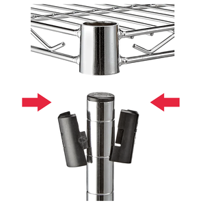3 Tier Chrome נייד אחסון עגלת מתכת מזווה מדפי קרוואן מדפי עם גלגלים - Product Image 5