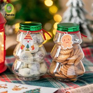 Rõ ràng chai nước ép nhựa với nắp nhôm 500ml trong suốt Cây giáng sinh chai để hiển thị - Product Image 1