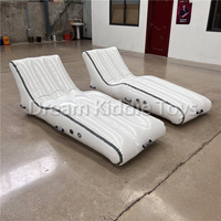 PVC hermétique loisirs gonflable flottant canapé bain de soleil tapis de Yoga eau plate-forme lit grand salon gonflable pour l'eau