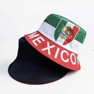 Wholesale 2026 Mexico Reversible Bucket <b>Hat</b> for <b>Men</b> Women & Children Lightweight Panama Style <b>Sun</b> <b>Hat</b> for Fan Cheer - Product Image 3