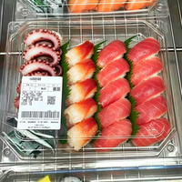 Scatola Trasparente in PET PP con Coperchio a Cerniera per Alimenti, Confezione per Sushi da Asporto con Stampa Personalizzata