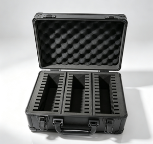 Étui de transport et de rangement en aluminium sur mesure à 3 rangées avec mousse EVA pour cartes de sport <span class=keywords><strong>PSA</strong></span>/BGS - Product Image 1