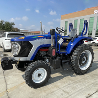 Tracteur agricole 4x4 de 70 CV, directement de l'usine, avec chargeur frontal, pelle rétrocaveuse, mini-tracteur d'occasion