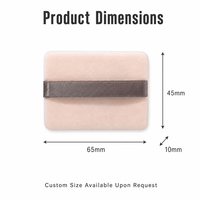 JLY Houpette carrée en velours avec sangle de maintien en satin, 20 couleurs, correspondance Pantone, OEM, marque privée, pour poudre libre et fixatrice
