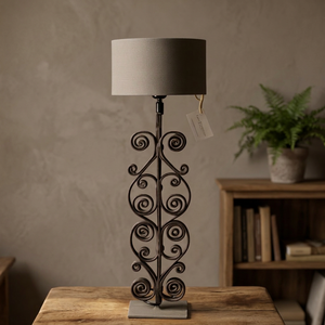 Lampadaire moderne en fer, design en spirale, abat-jour cylindrique en métal gris, hauteur réglable, lumière LED blanc chaud, E26 Ra90, usage résidentiel - Product Image 4