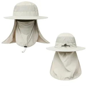FF1409男女透气遮阳帽UPF50 + 防水宽檐沙滩太阳帽野生动物园渔民钓鱼桶帽