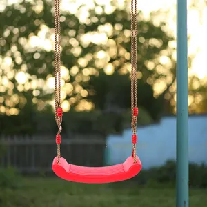 Park patio plastic Swing seat children swing hanging swing with adjustable 1.8m rope