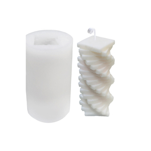 Ins candela a colonna irregolare colorata di vendita calda candela quadrata a spirale fatta a mano candela profumata di arte della decorazione della foto di nozze - Product Image 2