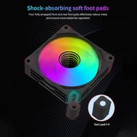 Kipas Pendingin CPU Gaming ARGB 120mm RGB OEM ODM Kustom Pabrik untuk Casing PC ATX dengan Bantalan Cair PWM 4Pin 12V
