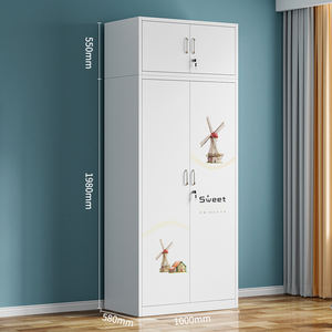 ขายร้อน 4 ประตูพิมพ์ตู้โลหะพิมพ์ตู้ตู้เสื้อผ้าตู้เสื้อผ้าตู้เสื้อผ้าพิมพ์โลหะตู้เสื้อผ้า - Product Image 3