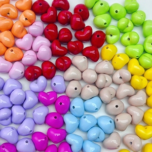 Wholesale Multi Colors Heart Shaped <strong>Beads</strong> Acrylic <strong>Beads</strong> Chunky Loose <strong>Plastic</strong> <strong>Bead</strong> for Diy Jewelry Making Accessories - Product Image 3