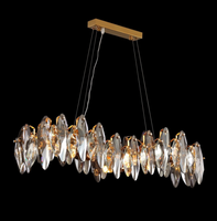 Lustre français de luxe en fer à spectre complet, hauteur réglable, design minimaliste LED pour salon/salle à manger/chambres
