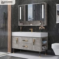 Buildgres Armoire de salle de bain élégante Rangement Ss Armoire de salle de bain Vanité de salle de bain