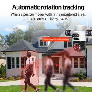 Camera giám sát ngoài trời không dây Eseecloud PTZ IP 3 ống kính 15MP HD, tích hợp âm thanh hai chiều, lưu trữ đám mây, mạng 4G - Product Image 5