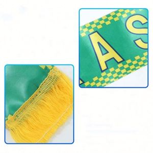 Drapeau national miniature de haute qualité 10*15cm pour fenêtre de voiture, impression numérique, couleurs vives, avec pompons, pour décoration de véhicule - Product Image 5