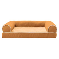 Lit pour animaux de compagnie en mousse à mémoire de forme orthopédique de luxe, grand modèle, OEM ODM, personnalisable, lavable