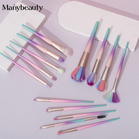 Ensemble de pinceaux de maquillage Kabuki simple, coloré, facile et utile, adapté aux débutants, pour le maquillage professionnel du visage