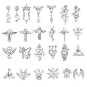 GZN ASTM F <span class=keywords><strong>Piercing</strong></span> in Titanio Labret Top Gioielli per <span class=keywords><strong>Helix</strong></span> Orecchino all'Ingrosso - Product Image 3
