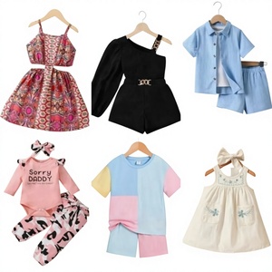 Ropa Infantil Usada Mixta al por Mayor, Inventario de Verano, Estampado de Dibujos Animados, Informal, de Poliéster/Algodón, Precio Económico - Product Image 1