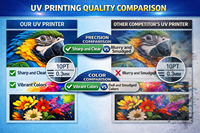 Printer UV Flatbed Semi-Otomatis DaZhou New XP600 A1 10m/jam 2400 DPI untuk Akrilik, Kayu, Logam & Lainnya