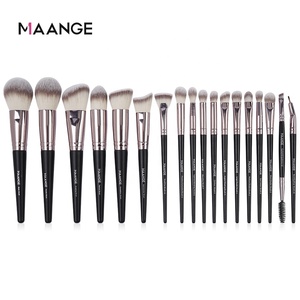 Maange <span class=keywords><strong>18Pcs</strong></span> Đen Trang Điểm Bàn Chải Nhà Máy Trực Tiếp Giá Chất Lượng Cao Máy Xay Sinh Tố <span class=keywords><strong>Make</strong></span> Up Pha Trộn Bàn Chải Thiết Lập Trang Điểm Bàn Chải Thiết Lập - Product Image 4