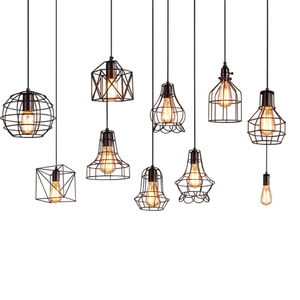 Lámpara Colgante Decorativa Vintage E27, Iluminación LED Moderna, Soporte de Una Sola Cabeza, Hierro, Control Remoto, para Cafetería - Product Image 1