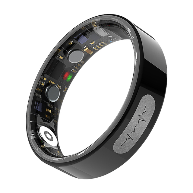 H10 Smart Finger Ring PPG ECG Detection With Body Temperature Tracker 5ATM IP 68 Waterproof Heart Rate Monitoring Sleep Track