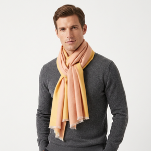 Bufanda/Pashmina Larga de Otoño para Mujer, Estilo Chal, Personalizada, Suave, Ligera, Tejida, Jacquard, de Cachemira y Lana, de Doble Color y Doble Cara - Product Image 1