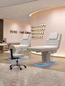 Cama Eléctrica de Belleza en Oferta, Cama Ajustable de Color Rosa para Pestañas con Base Dorada para Spa y Clínica de Belleza - Product Image 4