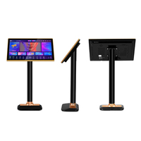 Ensemble karaoké domestique 3-en-1 tout-en-un avec écran tactile capacitif HD de 19,5 pouces, système Android haute performance de 500 Go, WiFi et Cloud Song
