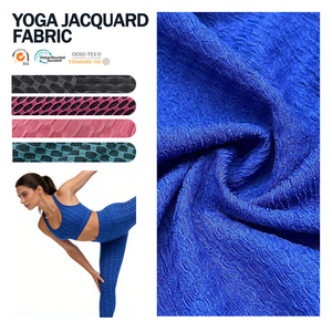 Tela de Yoga Personalizada con Patrón Art Deco Jacquard, Elástica en 4 Direcciones, Poliéster Mate, Lycra, Spandex, para Ropa Deportiva - Product Image 1