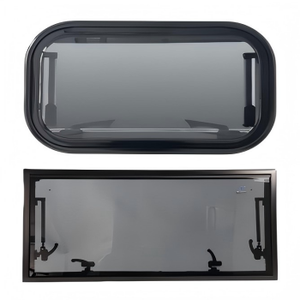 Fenêtres de <span class=keywords><strong>caravane</strong></span> en alliage d'aluminium à coins arrondis, style pousser-verso, en verre acrylique pour remorque - Product Image 2