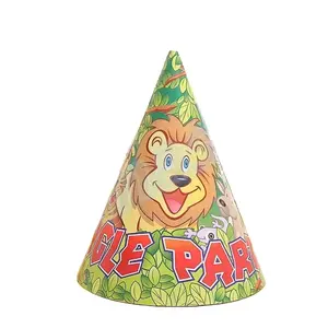 Бумажные украшения с изображением сцены, праздничные модные головные уборы, бумажные шляпы
