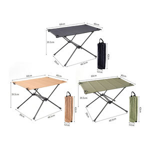 Wholesale Custom Outdoor <b>Picnic</b> Portable <b>Foldable</b> Fishing Beach Camping Metal Aluminum Folding <b>Table</b> - Product Image 1