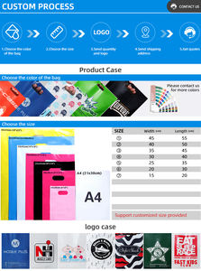 <span class=keywords><strong>Enveloppe</strong></span> de colis rose en PE-BD avec poignée imprimée personnalisée éco-compostable 10x13 emballage postal durable PE à bulles de vêtements de courrier - Product Image 5