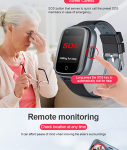 Montre intelligente 4g avec traceur gps pour personnes âgées, fréquence cardiaque SOS avec alarme de chute GPS LBS wifi localisation pour personnes âgées - Product Image 6