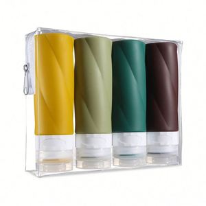 Bouteilles de voyage personnalisables avec logo, sans BPA, étanches, rechargeables et compressibles pour shampoing, lotion, savon - Product Image 2