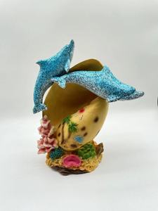 รูปปั้นปลาโลมาสีน้ำเงินขวดทะเลทำด้วยมือทำจากเรซินตกแต่งบ้านบ้านทะเลทะเลทะเลโลโก้สัตว์ม้าน้ำออกแบบได้ตามต้องการ - Product Image 6