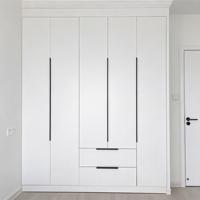 Armoire de rangement modulaire en MDF, moderne, noire, pour chambre d'hôtel, en frêne naturel, rotin français, bleu marine