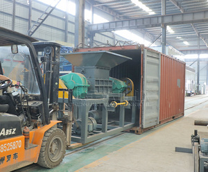Broyeur de pneus de camion et de voiture à double arbre, broyeur de métal et de plastique, concasseur entièrement automatique pour le recyclage des pneus - Product Image 2