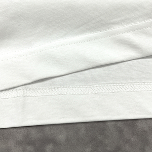 T-shirts en coton de haute qualité 220 g/m² à col rond, blancs, coupe courte, épais, amples, pour hommes, style boxy, été - Product Image 4